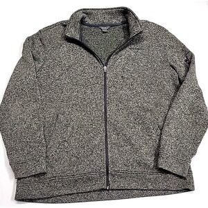 Eddie Bauer Tech Fleece Heathered Gray Long Sleeve Full-Zip Jacket Men's XL